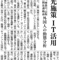 神奈川・山梨・静岡県境地方創生連絡会との協定締結、静岡新聞に掲載